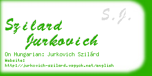 szilard jurkovich business card