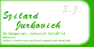 szilard jurkovich business card